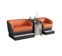 KIBONCY Canapé rembourré en Forme de Lingot, canapé de Luxe léger for Salle de Jeux, siège de visualisation en Cuir Confortable avec Repose-Pieds en métal(D)