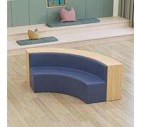 KIBONCY Canapé Semi-Circulaire avec Rangement, canapé d'angle modulable, Ensemble de sièges modulaires Souples en Forme d'anneau, for Salle Lecture, bibliothèque ou Centre Formation(2)