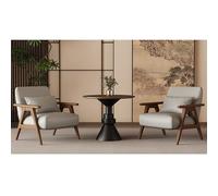 KIBONCY Canapé Simple Moderne inspiré de la Dynastie Song - Chaise Longue Ergonomique avec Cadre en Bois Massif for hôtel, Balcon et réception(F)