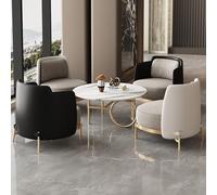 KIBONCY Canapé Simple VIP Minimaliste Moderne - Chaise Longue De Luxe for Bureau, Café, Réception - Tissu Respirant Et Base en Acier Au Carbone(A)