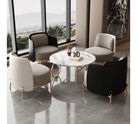 KIBONCY Canapé Simple VIP Minimaliste Moderne - Chaise Longue De Luxe for Bureau, Café, Réception - Tissu Respirant Et Base en Acier Au Carbone(B)