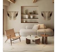 KIBONCY Canapés à rangée Droite de Style crème médiéval, canapés dans Les Halls des familles d'accueil, Les magasins de vêtements et Les hôtels, Ainsi Que Les Aires de Repos des Bureaux(B)