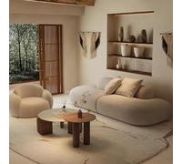 KIBONCY Canapés à rangée Droite de Style crème médiéval, canapés dans Les Halls des familles d'accueil, Les magasins de vêtements et Les hôtels, Ainsi Que Les Aires de Repos des Bureaux(A)