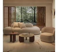 KIBONCY Canapés à rangée Droite de Style crème médiéval, canapés dans Les Halls des familles d'accueil, Les magasins de vêtements et Les hôtels, Ainsi Que Les Aires de Repos des Bureaux(D)