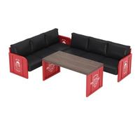 KIBONCY Canapés de Style Industriel for Bistro, Salon de thé au Lait, Restaurant sur Le thème du café, Restaurant Barbecue et Tables et chaises de Bar(A5)