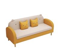 KIBONCY Cat Claw Leather Sofa 3 Seater, Waterproof Stain Resistant with Reinforced Frame, Minimalist for Small Space(F,70cm)
