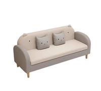 KIBONCY Cat Claw Leather Sofa 3 Seater, Waterproof Stain Resistant with Reinforced Frame, Minimalist for Small Space(D,150cm)