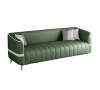 KIBONCY Cat Claw Leather Sofa, Scratch Resistant Faux Couch with Sturdy Metal Legs, 3 Seater with Tufted Back, Upholstery for Family Living Room(D,70cm)