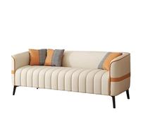 KIBONCY Cat Claw Leather Sofa, Scratch Resistant Faux Couch with Sturdy Metal Legs, 3 Seater with Tufted Back, Upholstery for Family Living Room(A,120cm)