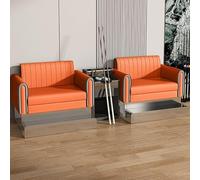 KIBONCY Chair with Integrated Side Table for Drinks Accessories,Billiards Room Premium Seating Set, with Wooden Coffee(8)