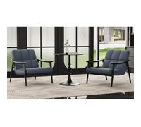 KIBONCY Chaise Longue Italienne Minimaliste - Canapé Ergonomique for Réception De Bureau avec Cadre en Acier Et Table en Marbre for Salon, Clinique, Zone D'attente(Set1,C)