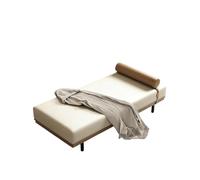 KIBONCY Chaise Lounge Bench, Faux Leather Accent Furniture - Window Seat with Bolster Pillow, Sturdy Metal Legs, 5 Color Choices,for Living Room Bedroom(C,180x60x42cm)