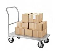 KIBONCY Chariot de manutention Pliable et Polyvalent avec roulettes freinées, Plateforme Robuste et de Grande capacité for entrepôt, Garage et Transport Industriel(304,70 * 50cm)