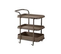 KIBONCY Chariot Mobile en Acier Inoxydable 304, Petite Table d'appoint, Cadre en Cuir, Robuste et Facile à Nettoyer, roulettes universelles for Un déplacement Fluide.(F)