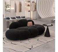 KIBONCY Cloud Shaped Modular Sofa with Faux Suede Upholstery, Leisure, Upholstered Couch for Bedroom, Apartment, Small Space(A,210x92x76cm)
