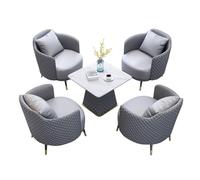 KIBONCY Combinaison de canapé de réception Commerciale et de Chaise de Bureau de négociation, sièges de Salon rembourrés Confortables for Bureau, café, hôtel(Set8)