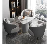 KIBONCY Combinaison de canapé de réception Commerciale et de Chaise de Bureau de négociation, sièges de Salon rembourrés Confortables for Bureau, café, hôtel(Set4)