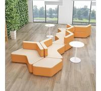 KIBONCY Combinaison de canapé de Salon asymétrique créative, Ensemble de sièges modulaires ergonomiques for Espace de Repos de Bureau, bibliothèque, Espace de Lecture, Design incurvé élégant(B)