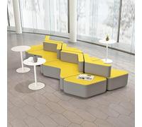 KIBONCY Combinaison de canapé de Salon asymétrique créative, Ensemble de sièges modulaires ergonomiques for Espace de Repos de Bureau, bibliothèque, Espace de Lecture, Design incurvé élégant(D)