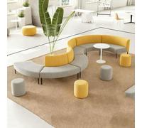 KIBONCY Combinaison de canapé incurvé for réception et Hall de réception, sièges de Salon irréguliers créatifs for Centre de Formation, Salle d'attente et Espace de négociation Commerciale(A)