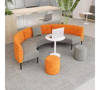 KIBONCY Combinaison élégante de sièges de réception incurvés et irréguliers for Le Hall du Bureau, Le Centre de Formation, la Salle d'attente, la réception et la Zone de négociation Commerciale(B)