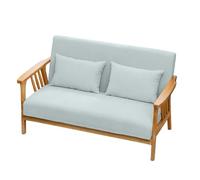 KIBONCY Comfy Upholstered 2-Seater Sofa, Mid Century Modern Accent with Removable Cushions Scandinavian Solid Wood for Compact Living Spaces(E,160cm)