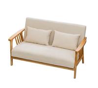 KIBONCY Comfy Upholstered 2-Seater Sofa, Mid Century Modern Accent with Removable Cushions Scandinavian Solid Wood for Compact Living Spaces(C,160cm)