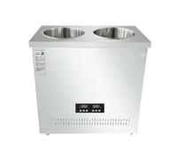 KIBONCY Congélateur vertical de grande capacité, congélateur vertical de 35,4 pouces de hauteur avec couvercle et roue, for la maison, le sous-sol et l'appartement(DOUBLE,SMALL)