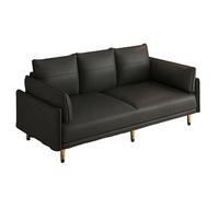 KIBONCY Convertible Sofa Bed 3-in-1, Faux Leather Tech Fabric Sleeper Couch for Small Space Apartment, Sturdy Wood Frame Foldable(A,132cm)