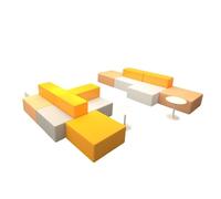 KIBONCY Creative Alien-Shaped Waiting Sofa Durable Easy-to-Clean Seating Stylish Asymmetrical Area for School, Library, Hotel(7)