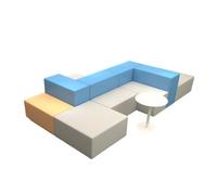 KIBONCY Creative Alien-Shaped Waiting Sofa Durable Easy-to-Clean Seating Stylish Asymmetrical Area for School, Library, Hotel(3)