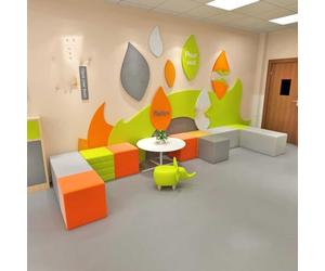 KIBONCY Creative Modular Soft - Pack Canapé Combo for Les salles de réception des banques, Les espaces de Vente, Les Salons d'entreprise et Les Halls de Bureau(D)