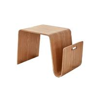 KIBONCY Creative N-Shaped Wooden Coffee Table, Designer Modern Side Table for Living Room, Sofa End Table, Bedside Table Balcony Use(B)