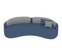 KIBONCY Curved Sofa Made of Tech Fabric, Luxurious Hotel Lobby Chairs, Trendy Tech Fabric Sofas for Lounge Areas and Clothing Stores(B 1.7M)