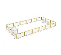 KIBONCY Customizable Kids Soccer Barrier, Foldable Football Training Fence with Hexagon/Rectangle Setup, Durable for Rough Play(7.5x4.5m)