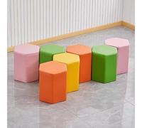 KIBONCY Designed Unusual Leisure Sofa Set, Hexagon Modular Stool Set, for Playroom, Classroom & Office Collaborative Space(A,35cm*35cm)