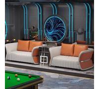 KIBONCY End Sports Viewing Sofa, Specially Designed for Billiard Tables in Billiard Halls, Creative Seating Area for Watching Sports Events(F)