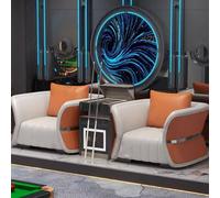 KIBONCY End Sports Viewing Sofa, Specially Designed for Billiard Tables in Billiard Halls, Creative Seating Area for Watching Sports Events(D)