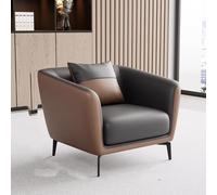 KIBONCY Ensemble Canapé Et Table Basse De Bureau Moderne for Salle Réception - Cuir Véritable, Adapté for Trois Personnes, for Les Réunions d'affaires Négociations(F)