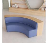 KIBONCY Ensemble canapé incurvé et bibliothèque, Rangement for Livres, Structure en Bois Massif et Mousse résiliente, for Salle de Lecture, Centre de la Petite enfance, Vert(A)