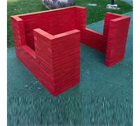 KIBONCY Ensemble de Blocs de Construction en Bois Naturel, Jouets d'apprentissage préscolaire, Blocs de Bois Grandeur Nature, respectueux de l'environnement, Cadeau d'anniversaire(208pc)