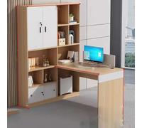 KIBONCY Ensemble de Bureau Moderne en Forme T avec clapier Haut, Poste Travail Commercial Double Face Chaise combinée for l'équipe financière et Comptable