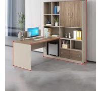 KIBONCY Ensemble de Bureau Moderne en Forme T avec clapier Haut, Poste Travail Commercial Double Face Chaise combinée for l'équipe financière et Comptable