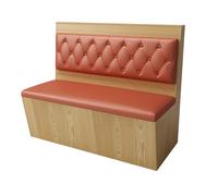 KIBONCY Ensemble de Cabine de Salle à Manger Commerciale de Style Industriel, Chaise de canapé Causeuse, for café, Bistro, Magasin de Desserts, siège de Restaurant et de Salon(E)