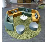 KIBONCY Ensemble de canapé de Bureau créatif avec Table Basse : Look Simple, idéal for Les Zones de réunion de l'académie de Formation(E)