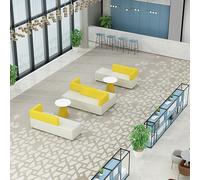 KIBONCY Ensemble De Canapé De Bureau d'angle Décontracté Et Minimaliste for Les Espaces De Réception Et De Salon des Établissements De Formation (Comprend Un Canapé Et Une Table Basse)(A)