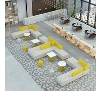 KIBONCY Ensemble De Canapé De Bureau d'angle Décontracté Et Minimaliste for Les Espaces De Réception Et De Salon des Établissements De Formation (Comprend Un Canapé Et Une Table Basse)(J)