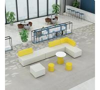 KIBONCY Ensemble De Canapé De Bureau d'angle Décontracté Et Minimaliste for Les Espaces De Réception Et De Salon des Établissements De Formation (Comprend Un Canapé Et Une Table Basse)(B)