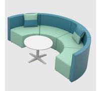 KIBONCY Ensemble de canapé et Table Basse incurvés minimalistes en Forme de C, sièges de Salon de Loisirs créatifs for réception d'entreprise, Zone d'attente et négociation Commerciale(D)