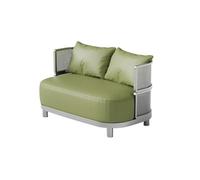 KIBONCY Ensemble De Canapé Et Table D'appoint en Acier Inoxydable De Style Industriel, Sièges De Loisirs Rembourrés for Café, Bistro, Salon De Réception, Espace De Réunion(A)